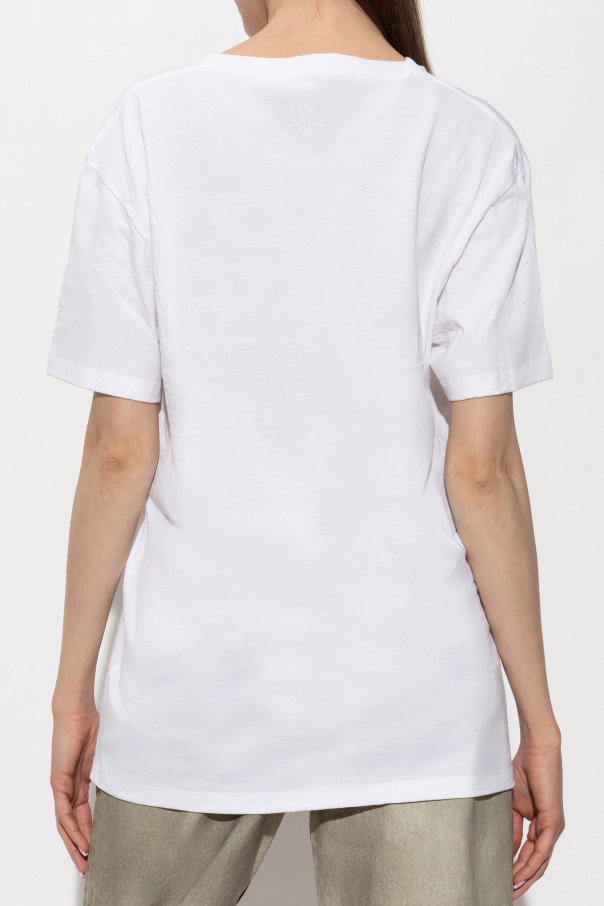 LOEWE ホワイト Tシャツ Cotton-blend T-shirt in white - Loewe | Mytheresa